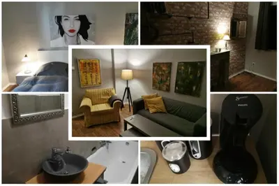 Ein Sitzbereich in der Unterkunft Gruga Apartment an der Messe