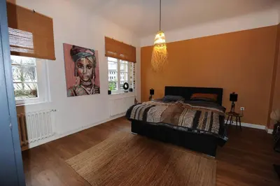Ein Bett oder Betten in einem Zimmer der Unterkunft Luxuriöse Wohnung in Schwerte