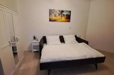Ein Bett oder Betten in einem Zimmer der Unterkunft Kleine Wohnung Uninähe. Bad. Wlan Küche