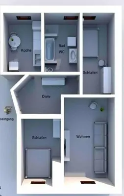 Küche/Küchenzeile in der Unterkunft Traumhaftes Apartment Zooviertel - Nähe DUS & Dortmund & Köln & Essen