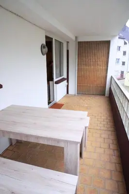 Ein Balkon oder eine Terrasse in der Unterkunft Besinnliches Bijou, Klein, aber oho mit Wohlfühlfaktor