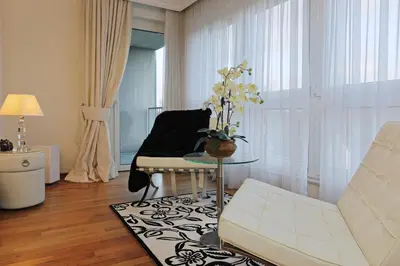 Ein Sitzbereich in der Unterkunft Penthouse Mülheim- Ruhr - Zentral - Edel - Luxus pur