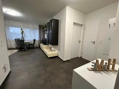 Ein Sitzbereich in der Unterkunft Moderne Ferienwohnung für 4 Personen im Herzen von Marl*Netflix*Nespresso*