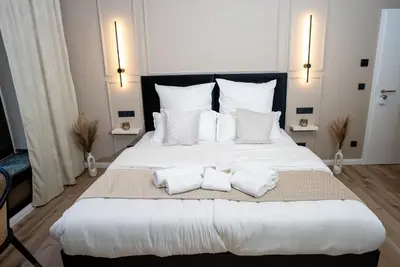 Ein Bett oder Betten in einem Zimmer der Unterkunft Boutique Apartment 3 Oberhausen