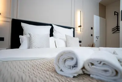Ein Bett oder Betten in einem Zimmer der Unterkunft Boutique Apartment 3 Oberhausen