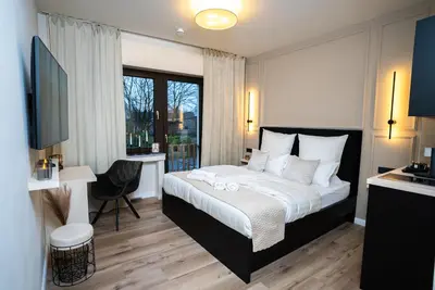 Ein Bett oder Betten in einem Zimmer der Unterkunft Boutique Apartment 2 Oberhausen