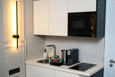 Küche/Küchenzeile in der Unterkunft Boutique Apartment 2 Oberhausen