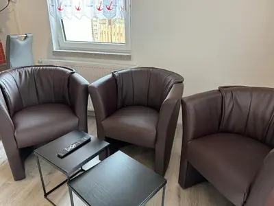 Ein Sitzbereich in der Unterkunft Schönes Apartment mit TV, WLAN, Kochbereich und Parkplatz - Sara