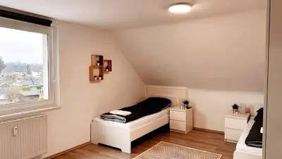 Ein Bett oder Betten in einem Zimmer der Unterkunft Exklusive Wohnung für Monteure in Bochum