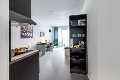 Küche/Küchenzeile in der Unterkunft GreenStay Essen