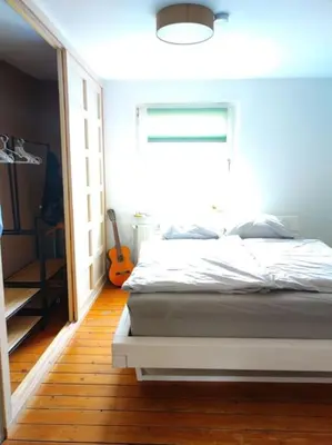 Ein Bett oder Betten in einem Zimmer der Unterkunft Ruhrpott-Paradies
