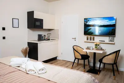 Ein Bett oder Betten in einem Zimmer der Unterkunft Boutique Apartment 4 Oberhausen