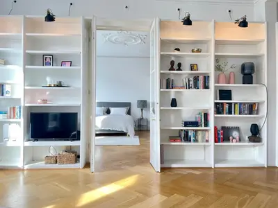 Die Bibliothek in der Ferienwohnung