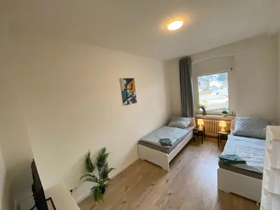 Ein Bett oder Betten in einem Zimmer der Unterkunft Gemütliches Apartment Remscheid