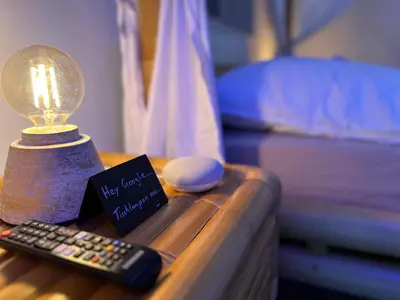 Ein Bett oder Betten in einem Zimmer der Unterkunft Relax-Suite