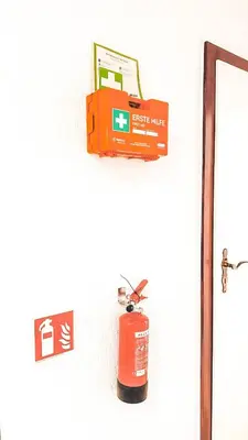 Grundriss der Unterkunft Monteurwohnung mit Balkon und Wohnzimmer