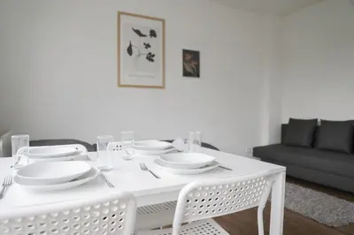 Ein Sitzbereich in der Unterkunft Apartment in Schwerte