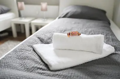 Ein Bett oder Betten in einem Zimmer der Unterkunft Apartment in Schwerte