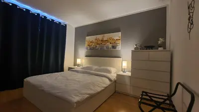 Ein Bett oder Betten in einem Zimmer der Unterkunft Cozy-Stay I, 2-Room Flat for Vacation & Messe, Düsseldorf, Perfect Connectivity