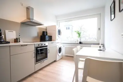 Küche/Küchenzeile in der Unterkunft Juno - #1 Terrassen-Apartment, Netflix, WLAN
