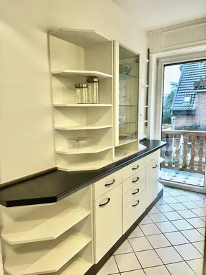 Küche/Küchenzeile in der Unterkunft KM Apparts Wesel 3