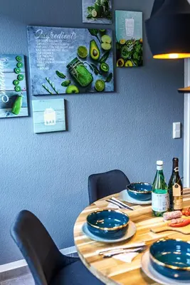 Grundriss der Unterkunft Große Terassen-Wohnung mit Grill, Playstation 5, Billardtisch und Massagesessel