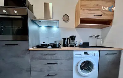 Küche/Küchenzeile in der Unterkunft BEGE APARTMENTS: WORK HEAVEN