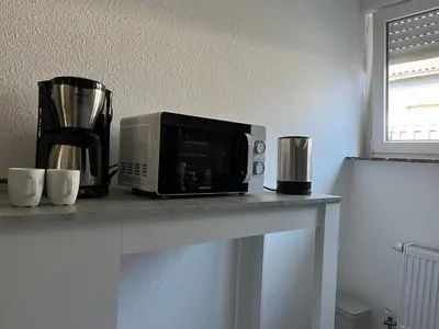Kaffee-/Teezubehör in der Unterkunft Serene Meadows Apartment