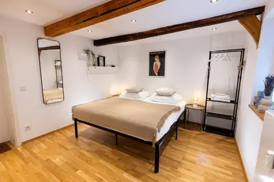 Ein Bett oder Betten in einem Zimmer der Unterkunft Fachwerk Boutique-Hotel 3