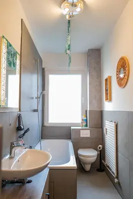 Ein Badezimmer in der Unterkunft Apartment Fioranza Komfortable, stilvolle Wohnung für 6 Personen