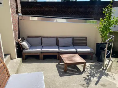 Ein Sitzbereich in der Unterkunft 4 Rooms, free Parking, 25 min to Düsseldorf, 100 Mbps WLAN