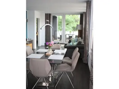 Ein Sitzbereich in der Unterkunft im Penthouse am Wolfsberg