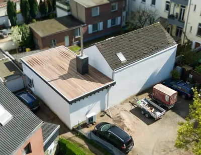 Das Gebäude in dem sich die Ferienwohnung befindet