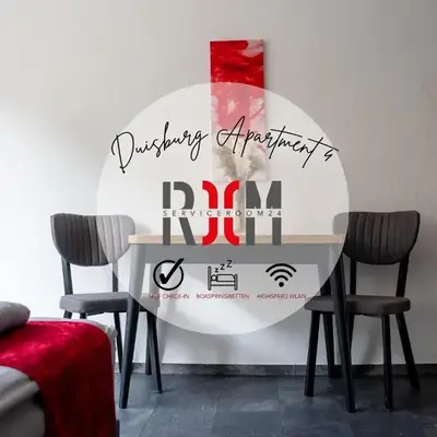 Livemore24 - Apartment 4 in Duisburg WLAN - Smart-TV - 24-7 Check-in und Küche