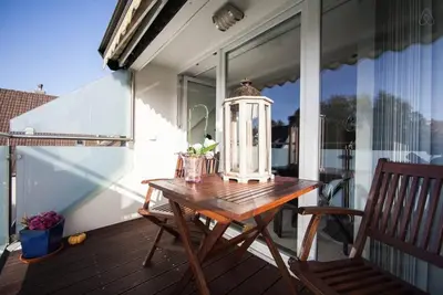 Ein Balkon oder eine Terrasse in der Unterkunft Apartment Orchidee