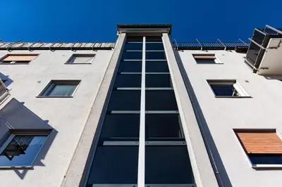Das Gebäude in dem sich die Ferienwohnung befindet