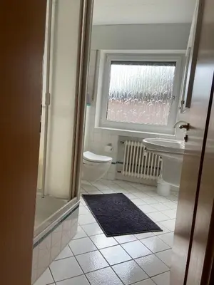 Ein Badezimmer in der Unterkunft Ferienwohnung mit Garten am Niederrhein
