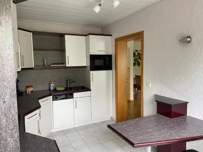Küche/Küchenzeile in der Unterkunft Ferienwohnung mit Garten am Niederrhein