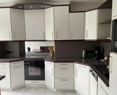 Küche/Küchenzeile in der Unterkunft Ferienwohnung mit Garten am Niederrhein