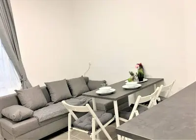 Ein Sitzbereich in der Unterkunft Stilvoll eingerichtete Wohnung in Essen-Südviertel