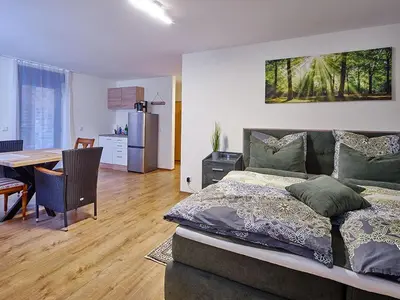 Ein Sitzbereich in der Unterkunft Komfort Appartement Moers-Repelen - Ruhige Lage - Sackgasse