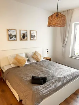 Ein Bett oder Betten in einem Zimmer der Unterkunft Monteurswohnung in Gladbeck - Nähe BP Gelsenkirchen - NEU saniert