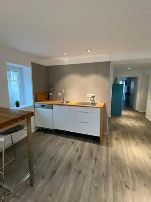 Küche/Küchenzeile in der Unterkunft Souterrain Wohnung in einer Stadtvilla