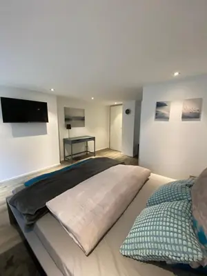 TV/Unterhaltungsangebot in der Unterkunft Souterrain Wohnung in einer Stadtvilla