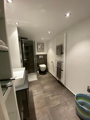Küche/Küchenzeile in der Unterkunft Souterrain Wohnung in einer Stadtvilla