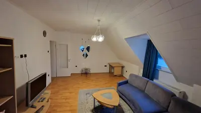 Ein Sitzbereich in der Unterkunft Canim Appartement