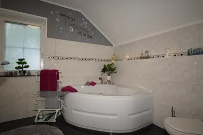Ein Badezimmer in der Unterkunft FeWo Dorfliebe