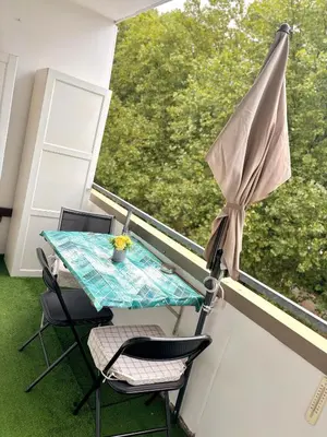 Ein Balkon oder eine Terrasse in der Unterkunft Cozy appartement in oberbarmen