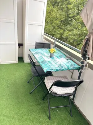 Ein Balkon oder eine Terrasse in der Unterkunft Cozy appartement in oberbarmen