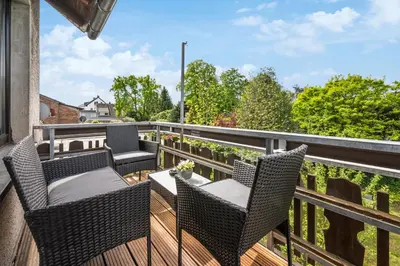 Ein Balkon oder eine Terrasse in der Unterkunft P&K Apartment